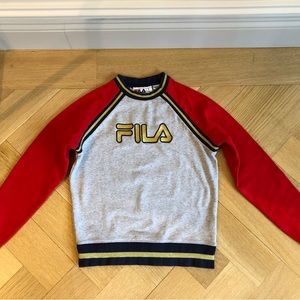 Fila RAFAELLA Sweatshirt Grey/Red/Navy/Gold Women’s Size XS
